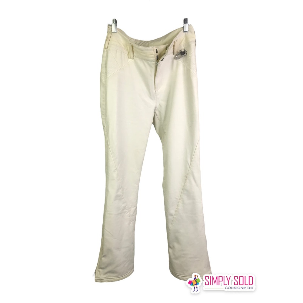 NILS‎ Women's Betty Insulated Ski Pants White Slim Fit Adjustable Sz 10 $275
